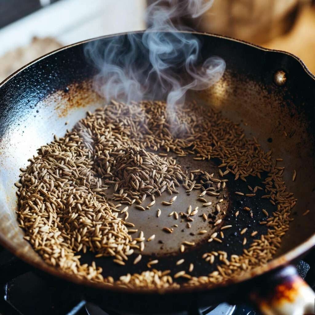 Messy aloo gobi plate, low-angle feast.
