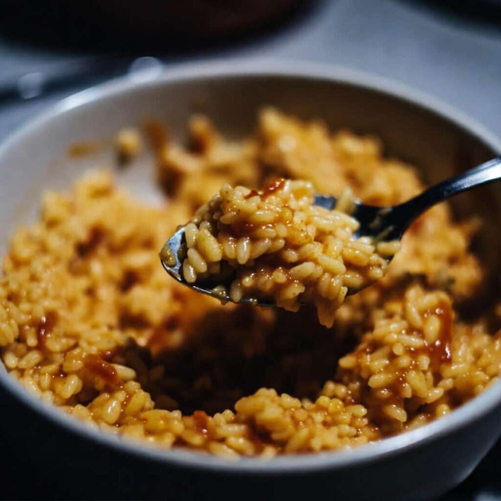 Steamy minestrone, veggies bobbing.