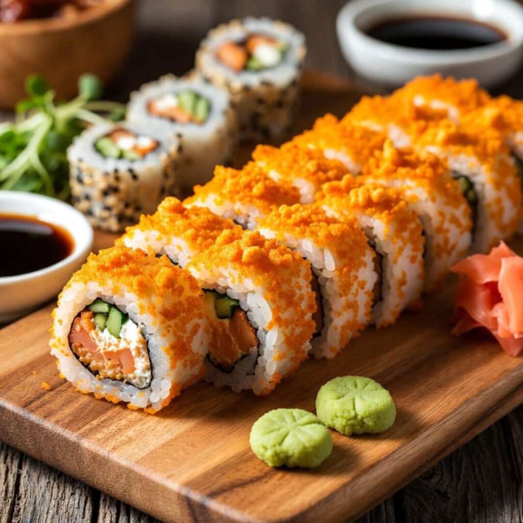 Cheeto-dusted sushi roll.