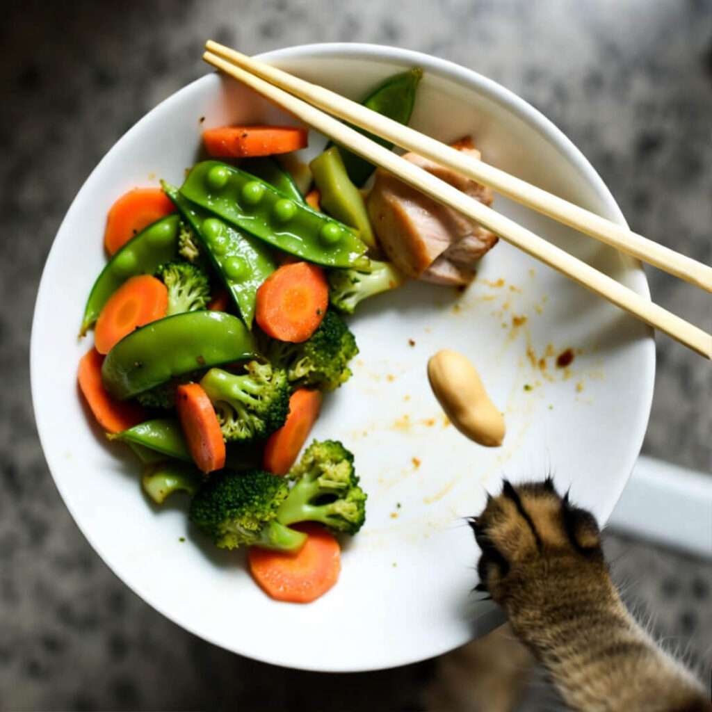 Post-stir fry feast remnants – proof I finally started to master the art of stir fry without total disaster.