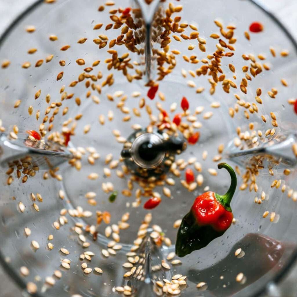 Blender explodes seeds, ghost pepper judges.