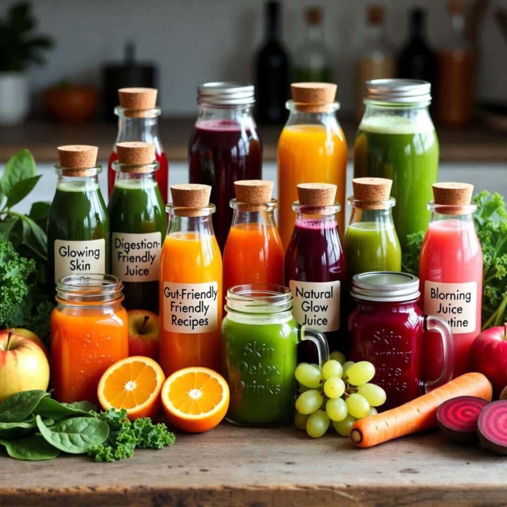 Messy girl with taquito and green juice.