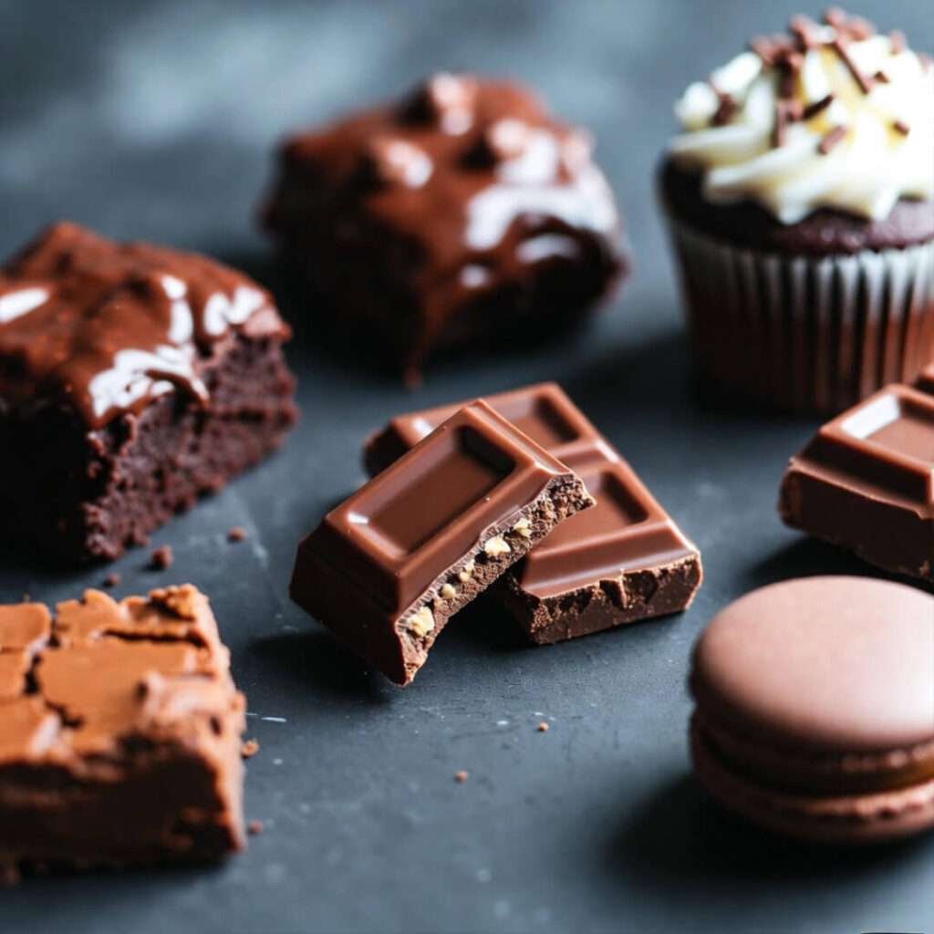 Half-eaten treats with mid-bite bar.