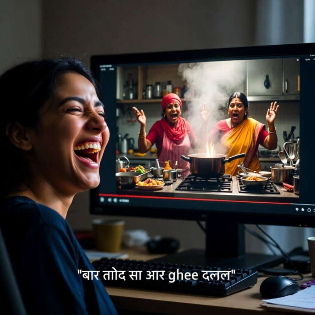 Laughing at aunties yelling “aur ghee daalo” at 3 AM