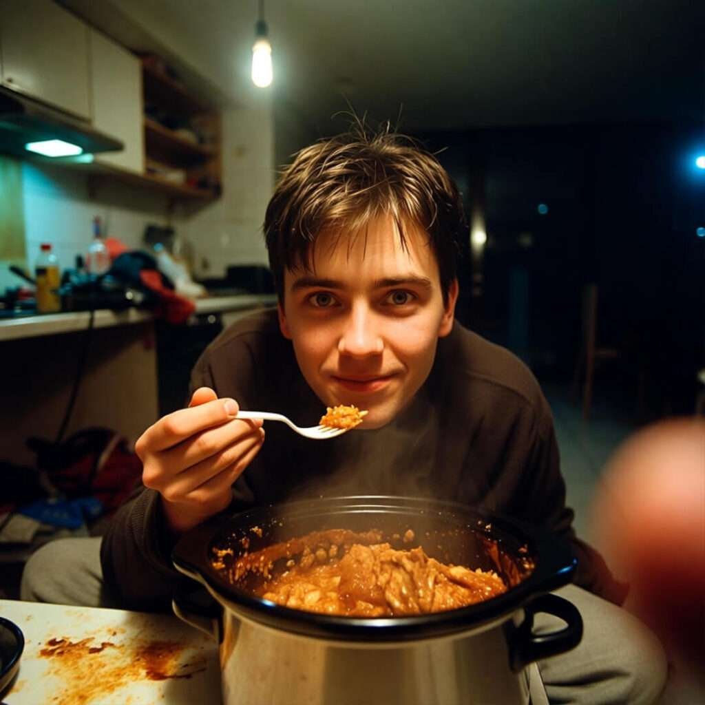 Me on floor devouring crockpot crack chicken, zero shame