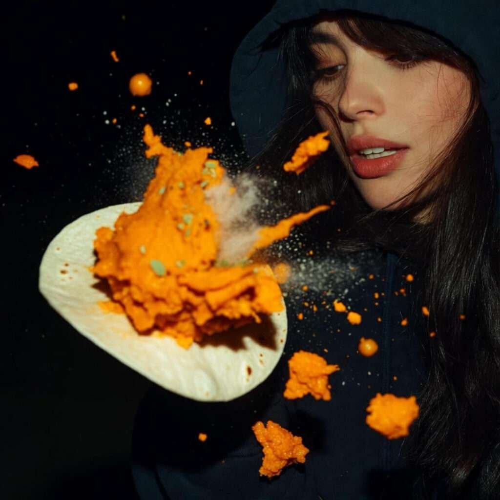 Chickpea explosion all over hoodie, 11pm chaos