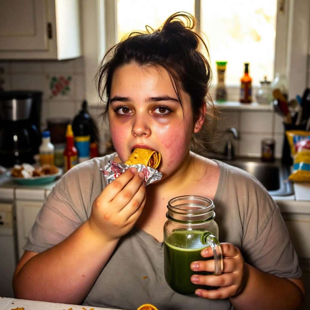 Colorful labeled juice bottles with fresh produce.