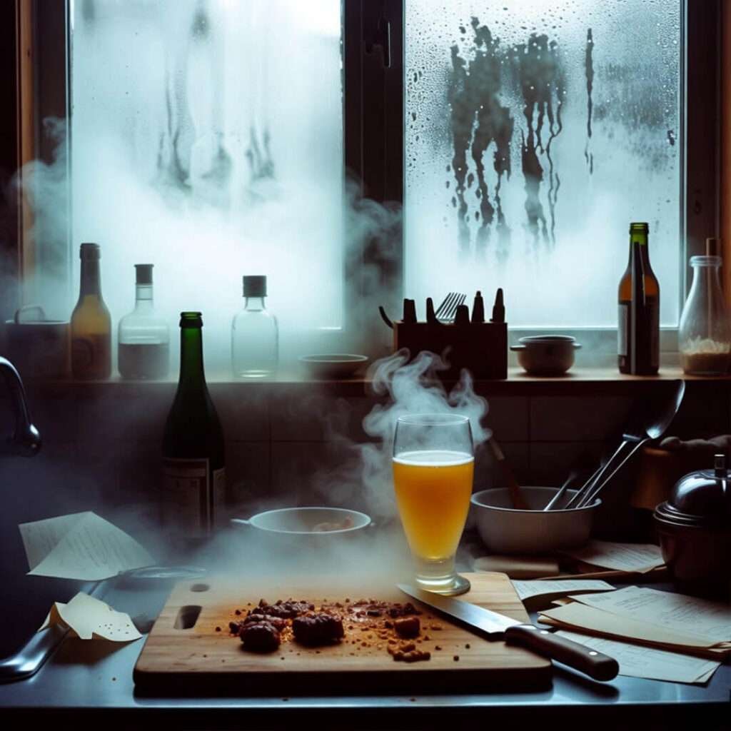 Beer joins dim sum mess.